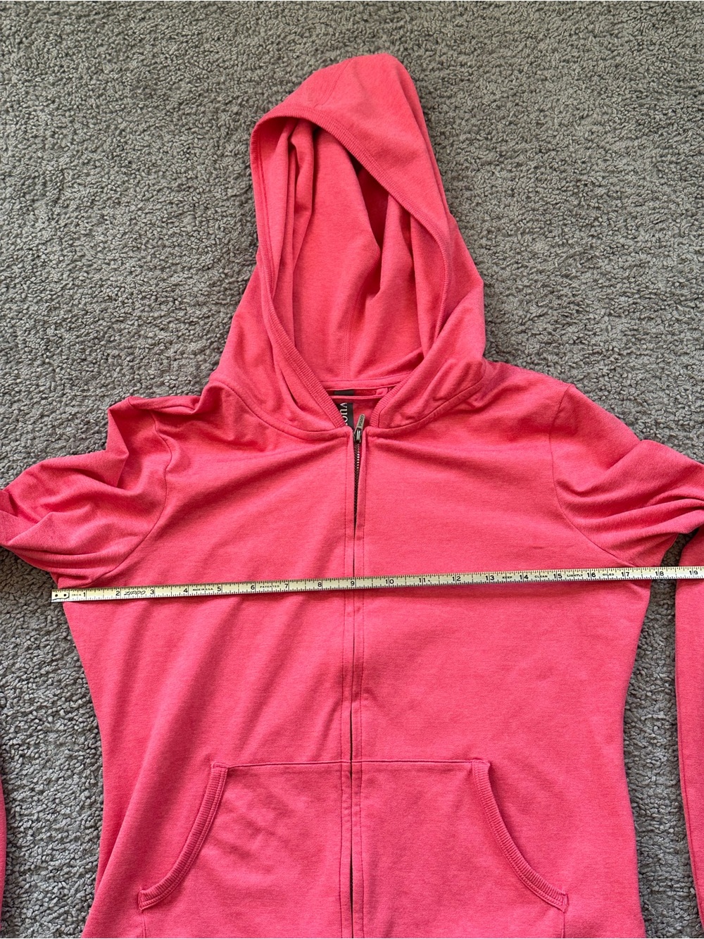 Vuori Halo Mini Full Zip Hoodie Pink Small - Picture 8 of 10